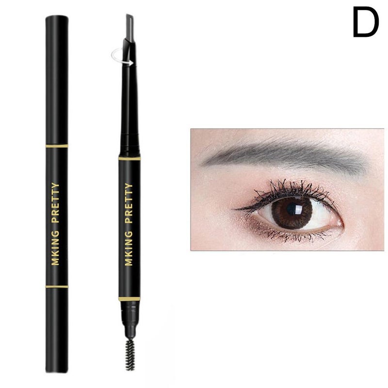 Double-ended automatic eyebrow pencil/powder, waterproof, sweatproof, long-lasting, smudge-proof, suitable for beginners, eyebrow brush, cosmetics, color enhancement, three-dimensional effect.